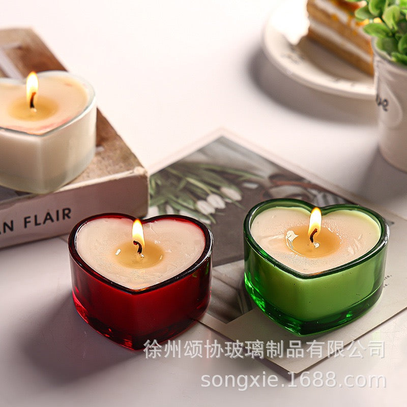 Love/Heart Candle Glass Jar