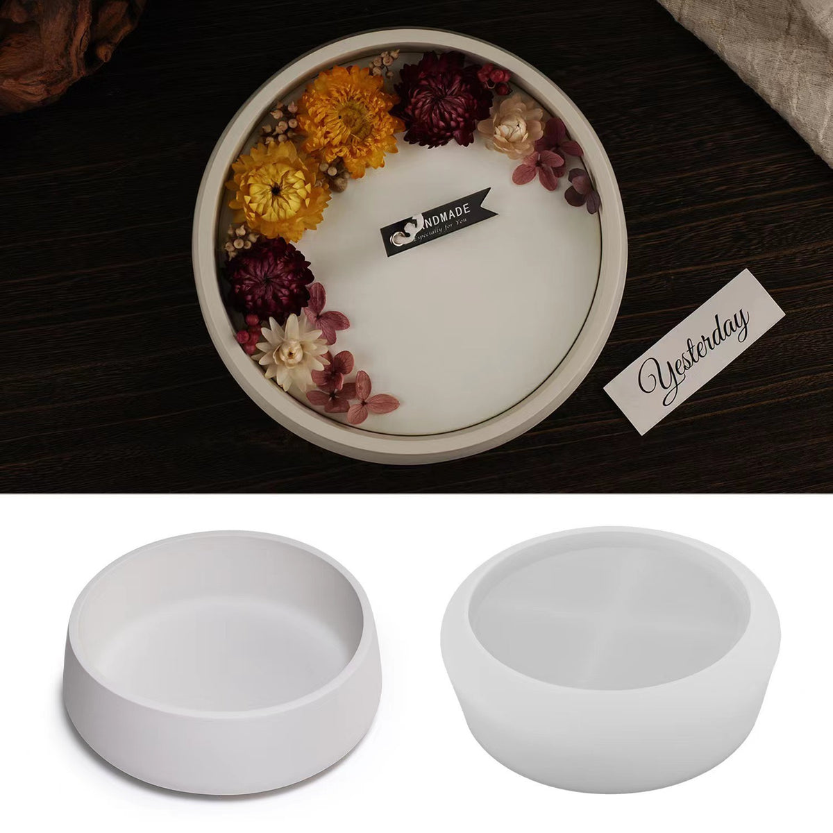 Round Big Candle Jar Silicone Molds g04