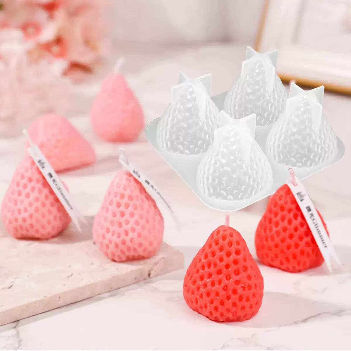 Strawberry Candle Silicone Mold