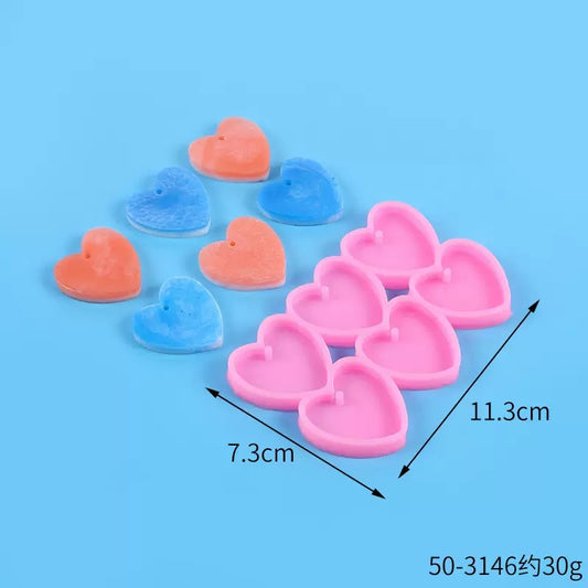 Heart / Butterfly Keychain Silicone Mold i07