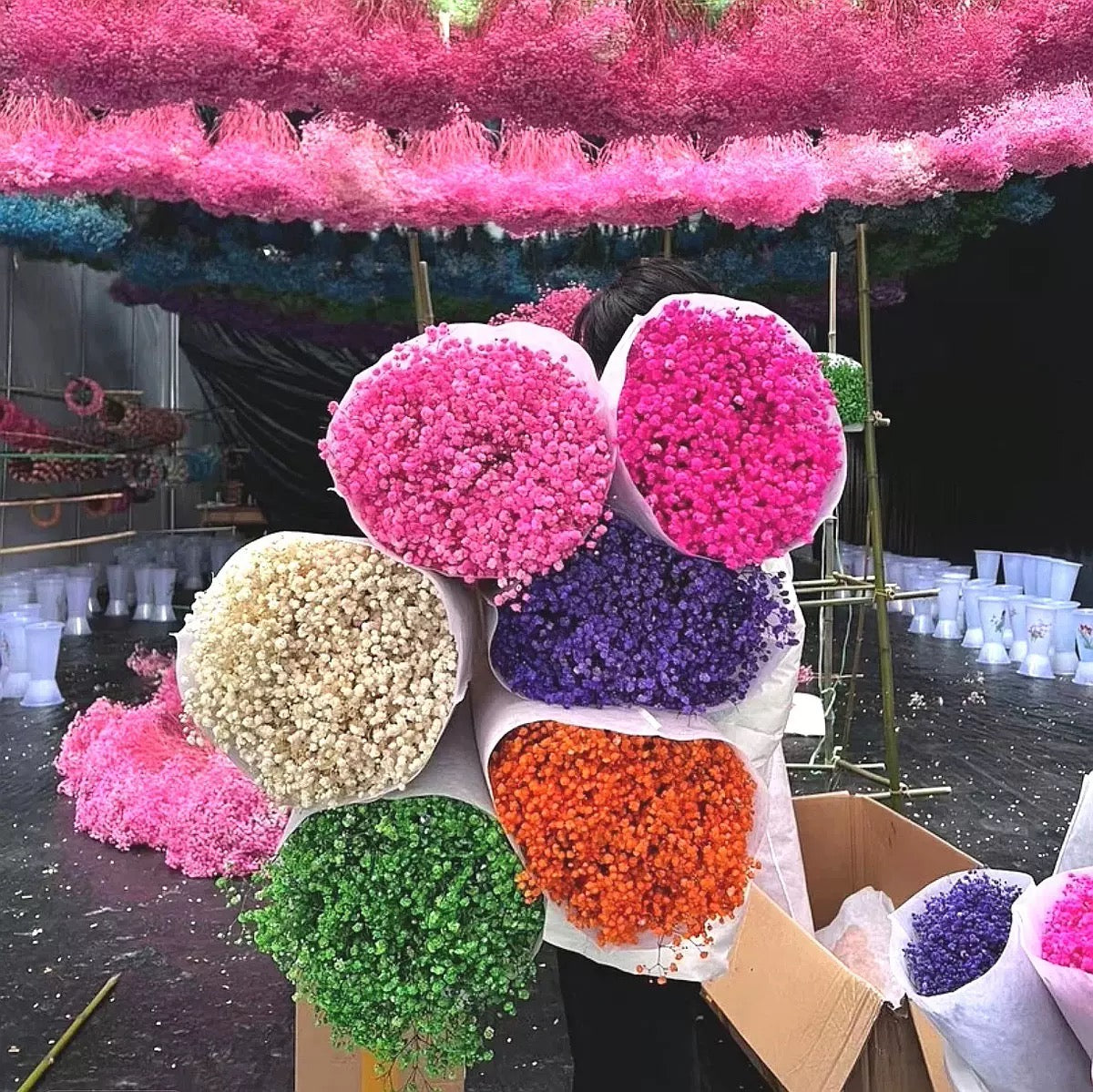 75cm Baby's breath Dried Bulk Flowers