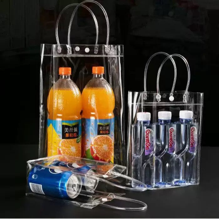 5pcs Plastic gift transparent handbag