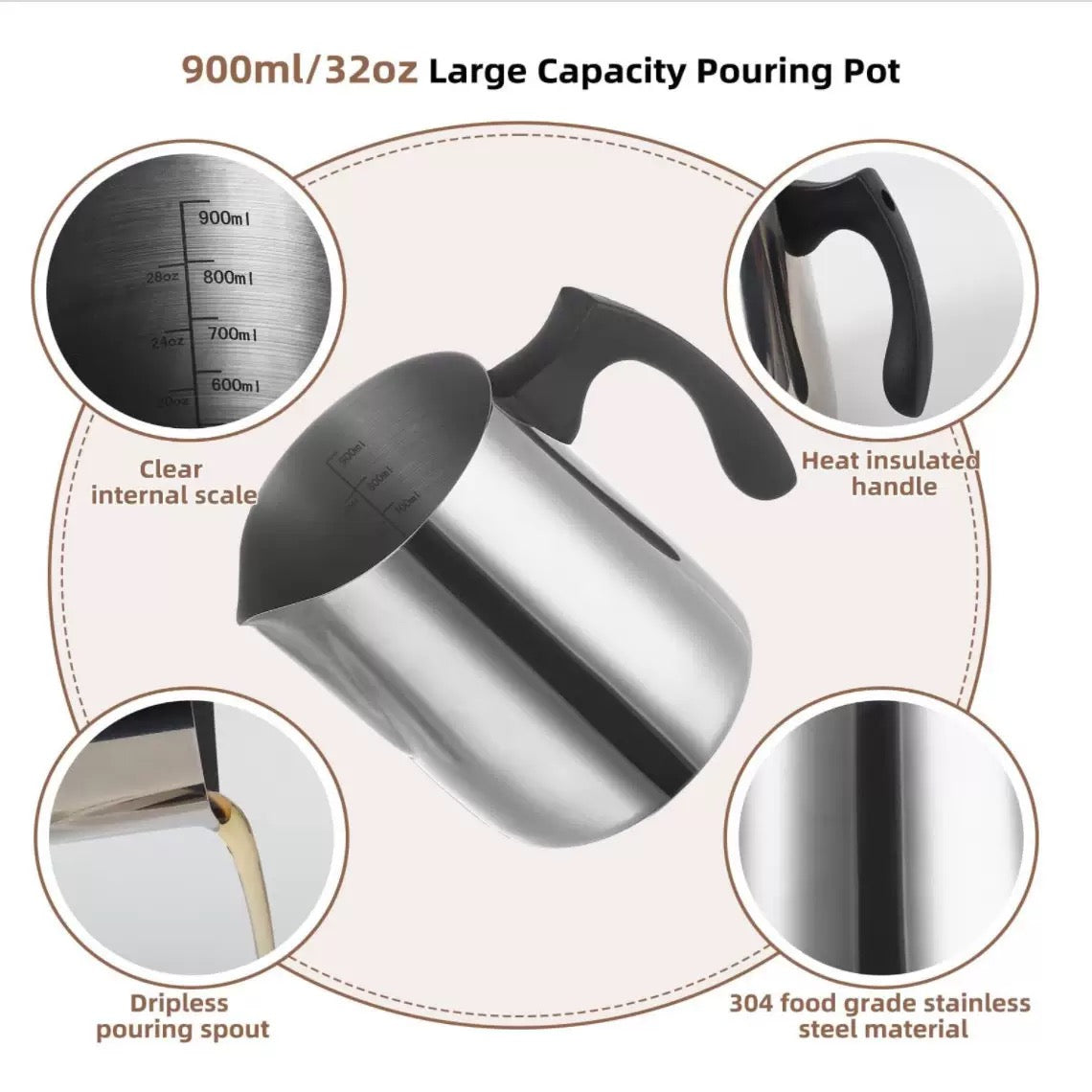 900ml Wax Melting Pot + Hot plate + Stirring spoon m02