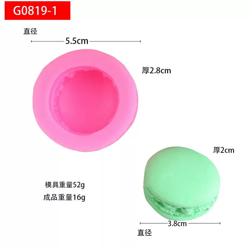 Macaron Dessert Candles Silicone Mold h011