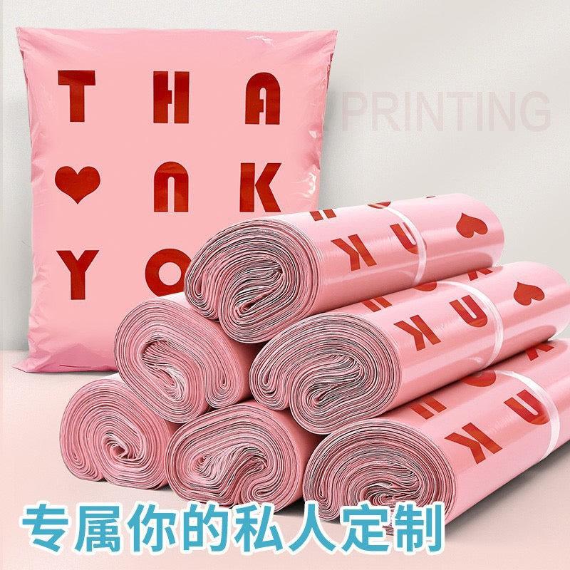 Thank You Pink Polymailer Shipping Bag