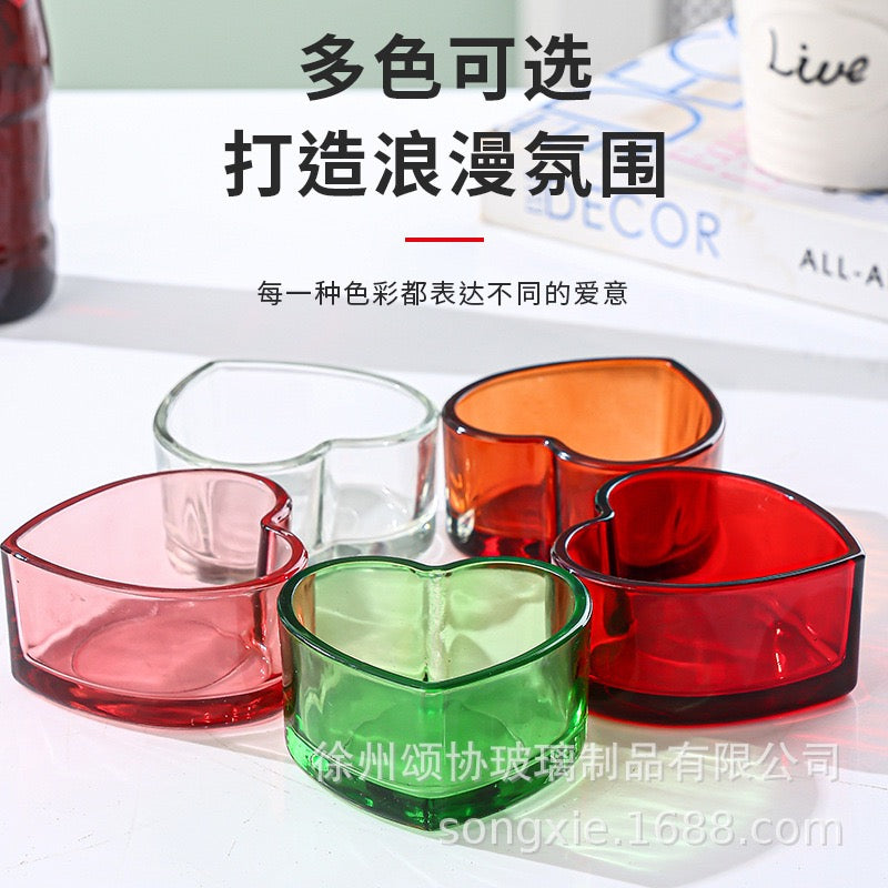 Love/Heart Candle Glass Jar