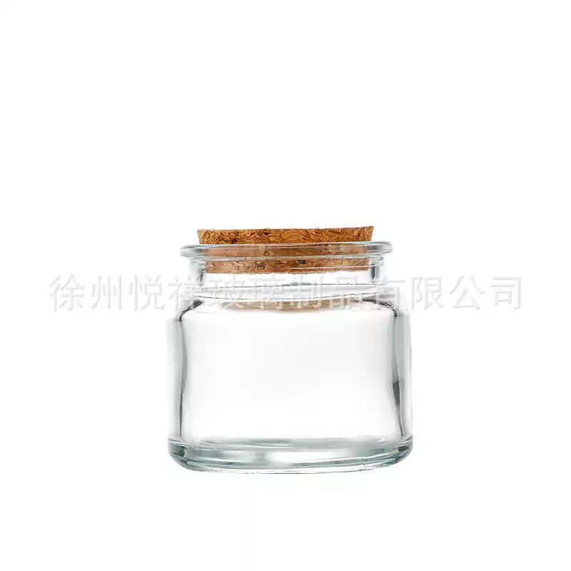 Vintage Amber Candle Glass Jar