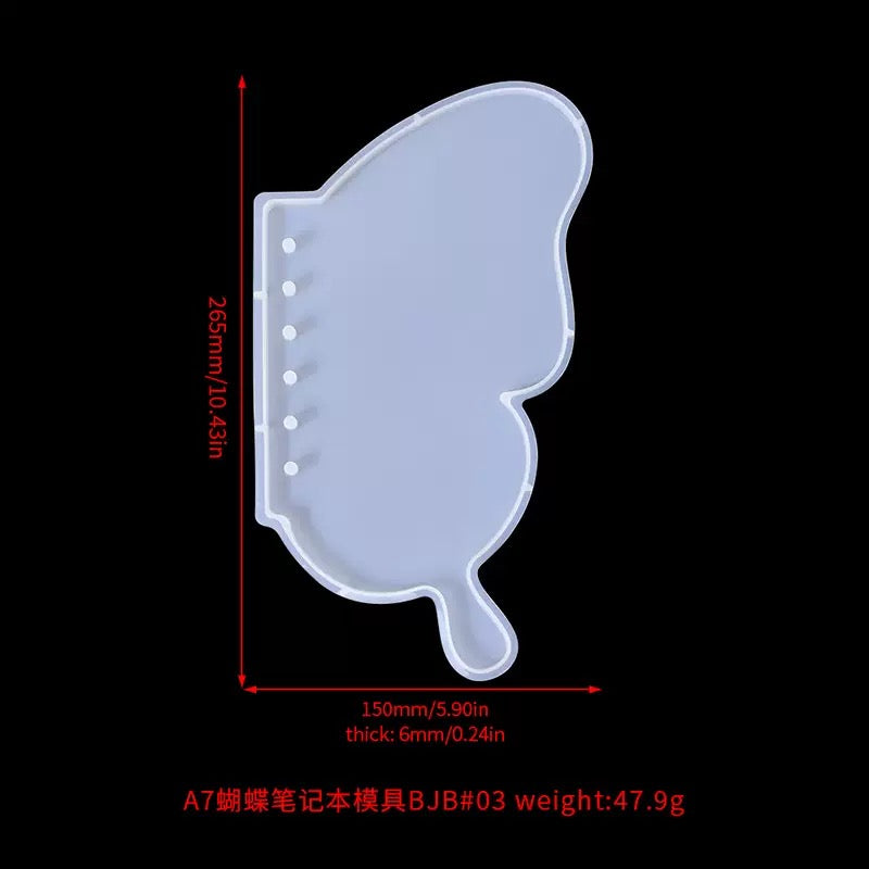 Butterfly Note Book Silicone Mold a06