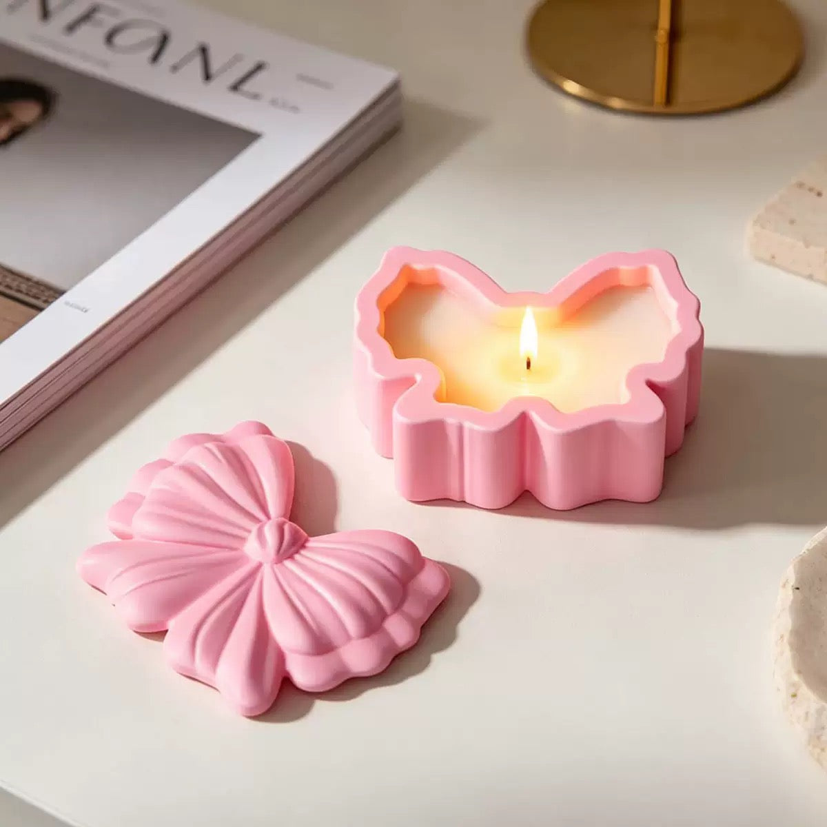 Bow shape Candle Jar Silicone Mold