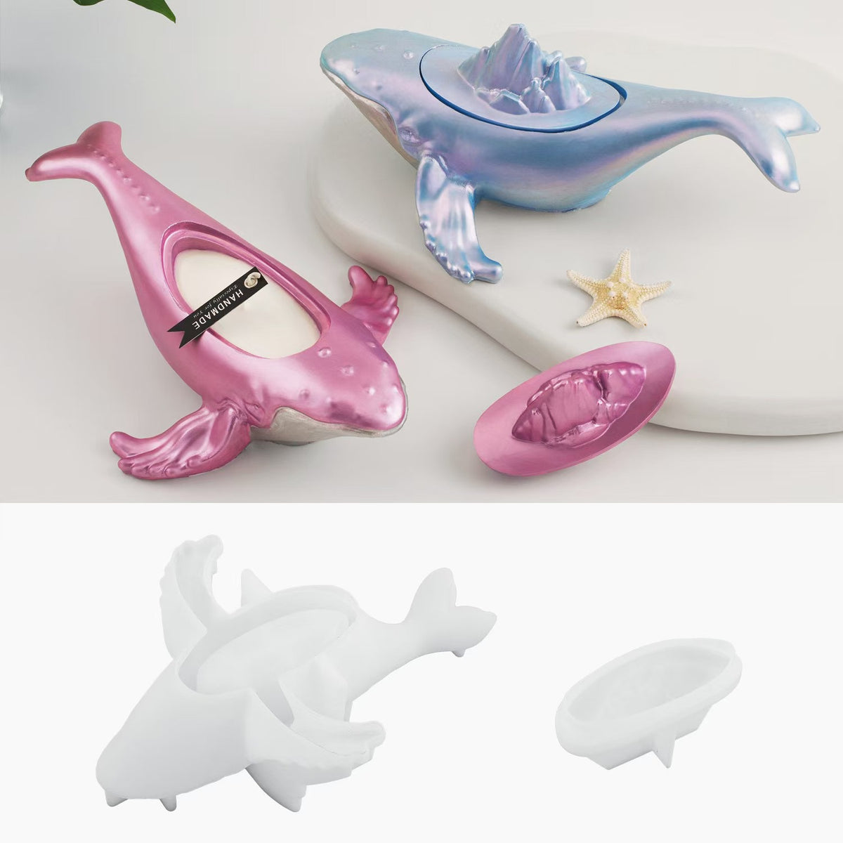 Whale Candle Bowl Silicone Mold i010