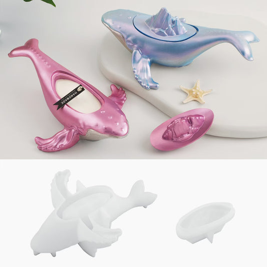 Whale Candle Bowl Silicone Mold i010
