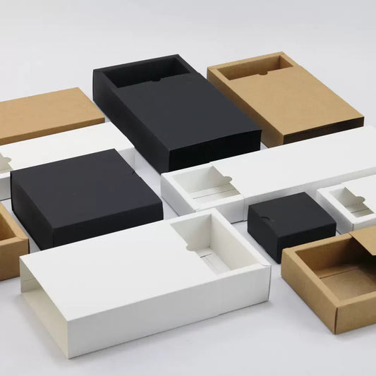 5pcs Kraft Paper Slide Drawer Box