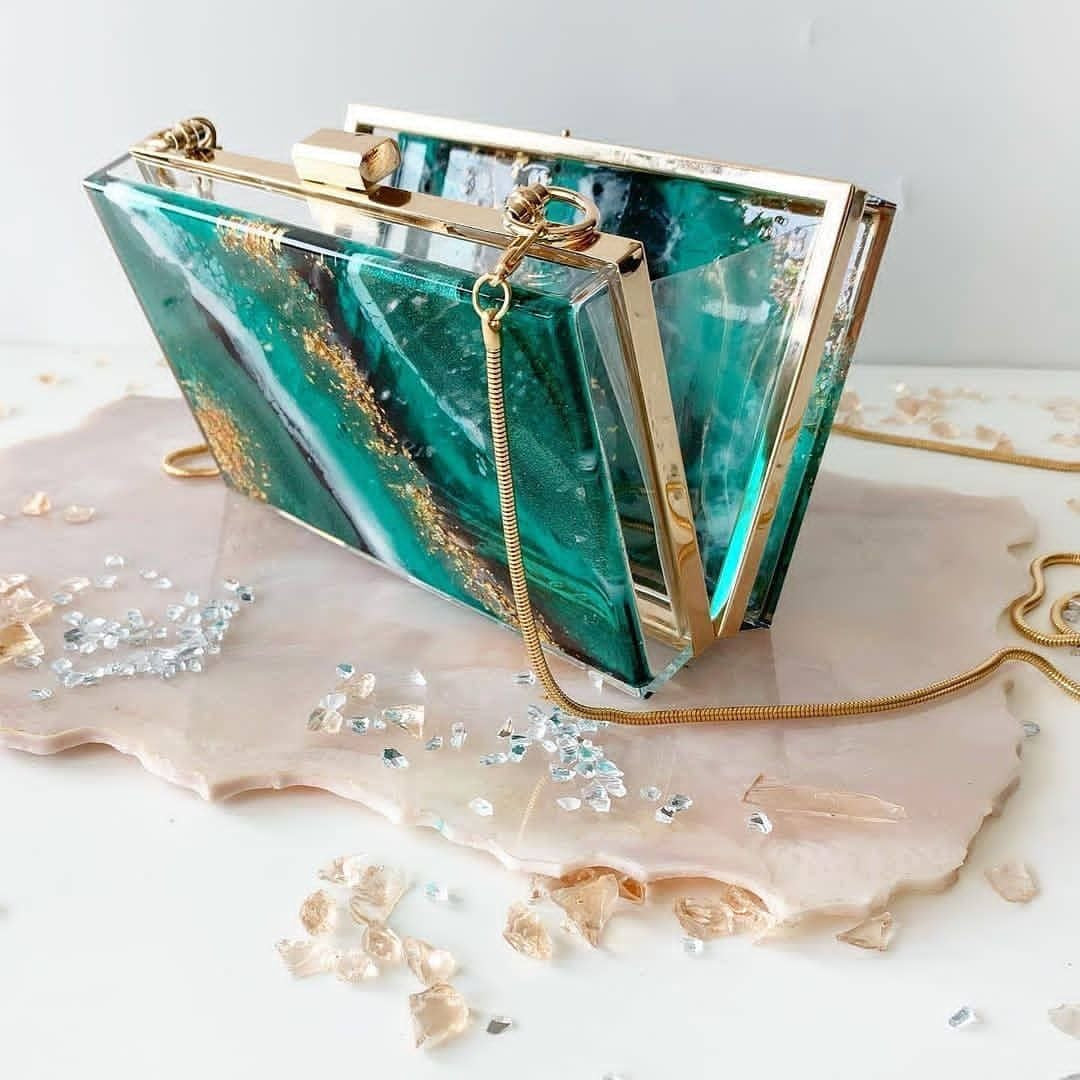 Resin Clutch Bag Silicone Mold d07