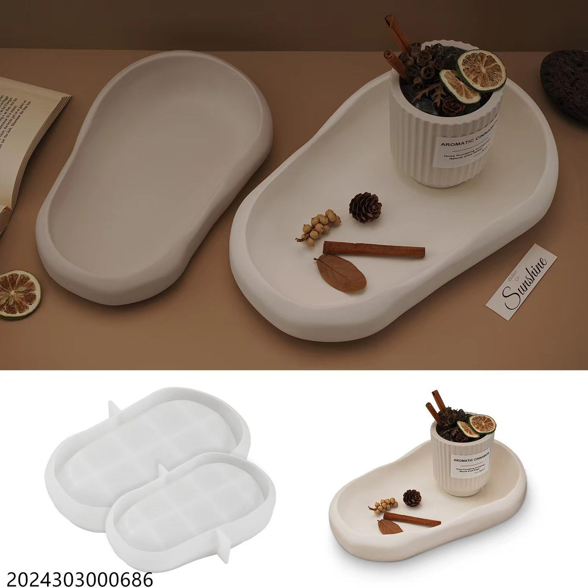 Irregular Oval Tray Silicone Mold g03