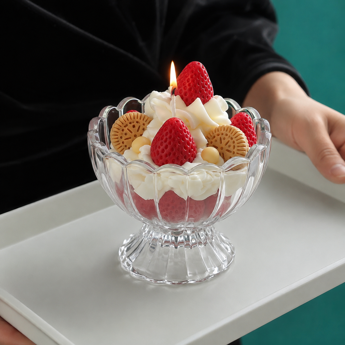 200ml Dessert Candle Glass Jar (Empty Jar) q05