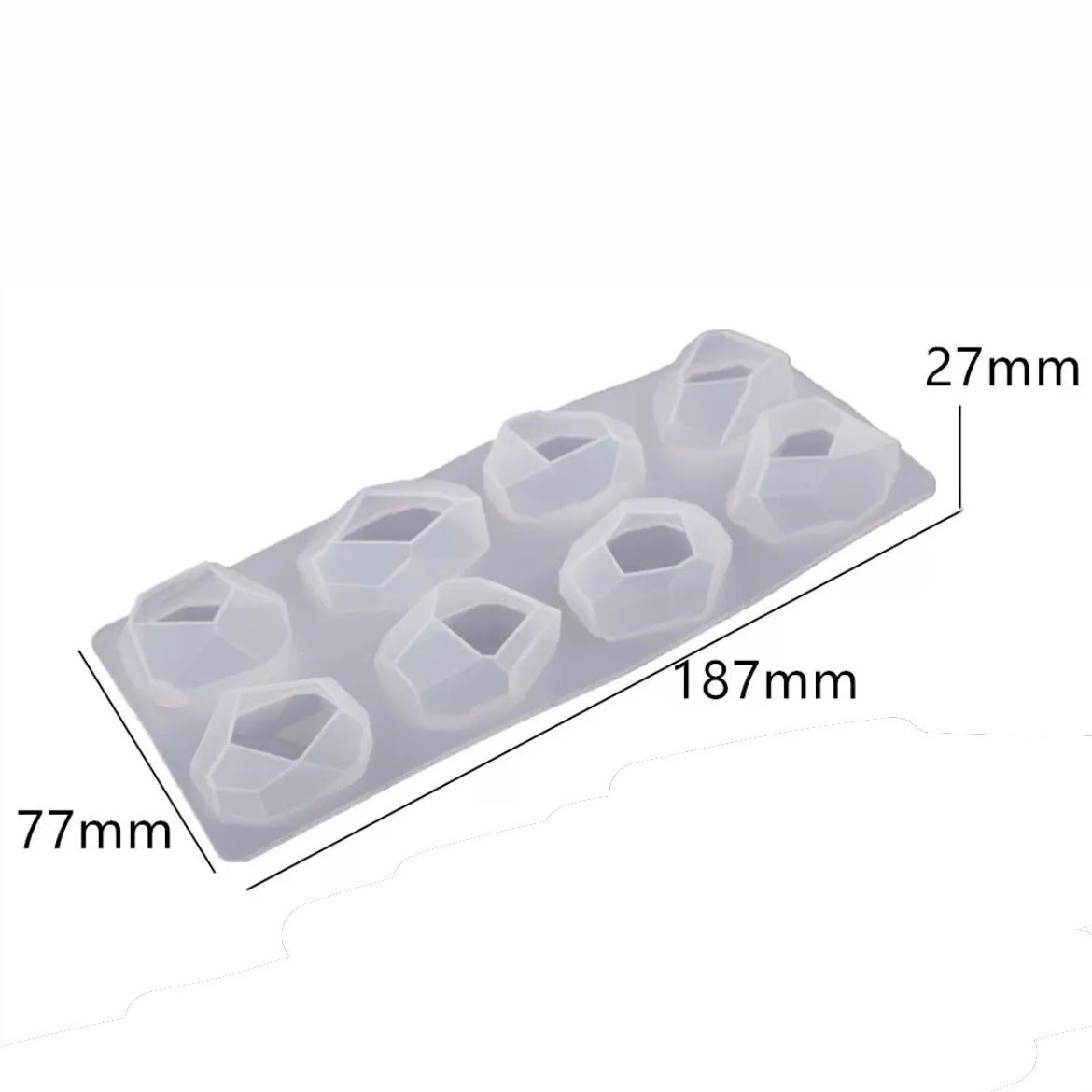 Irregular geometric crystal gemstone mold a011