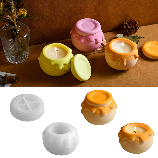 Honey Jar Candle Silicone Mold a014