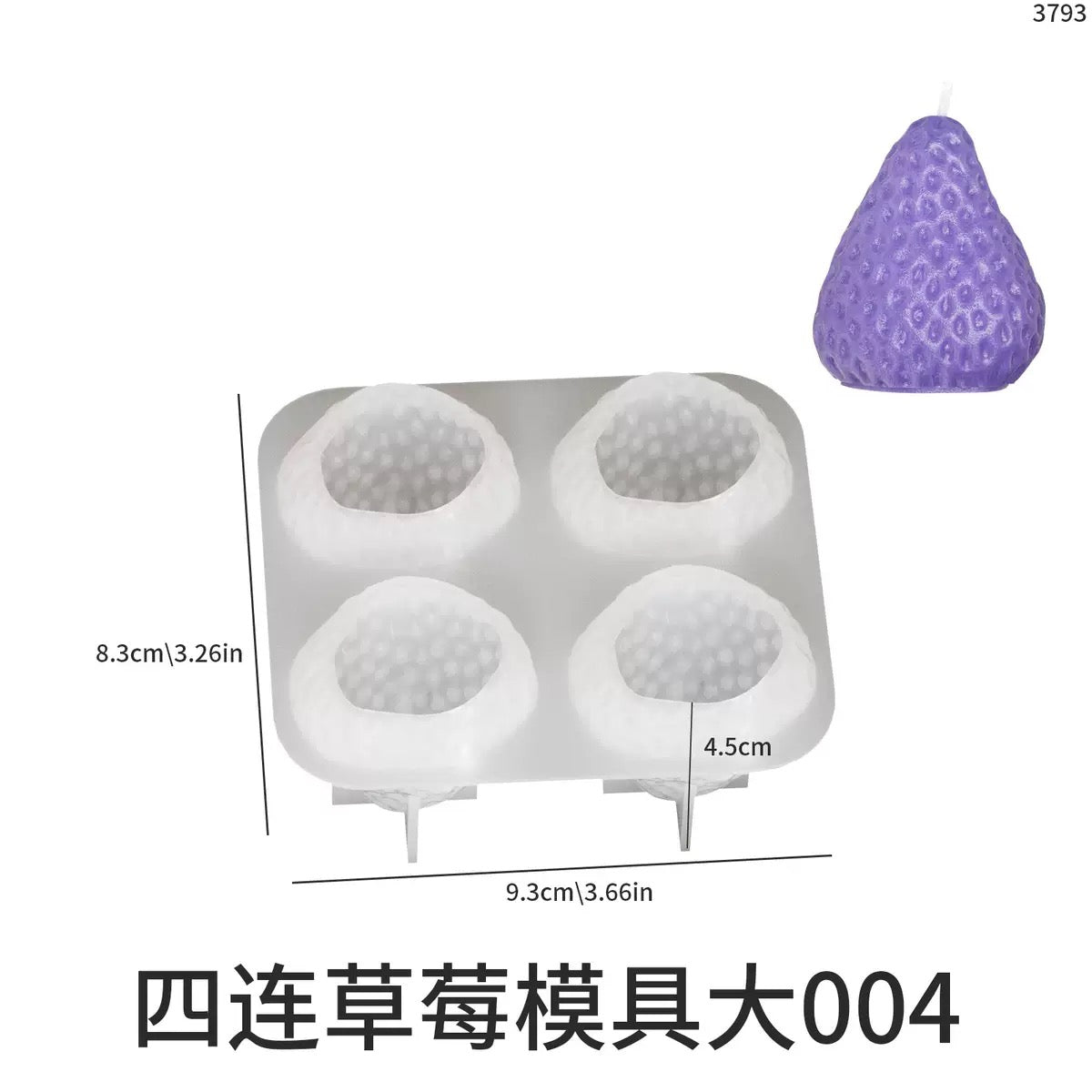 Strawberry Candle Silicone Mold