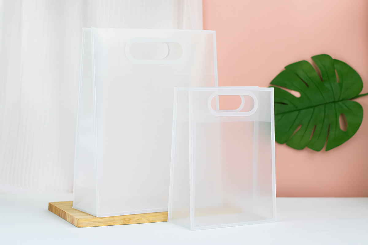 5pcs Plastic gift Translucent handbag
