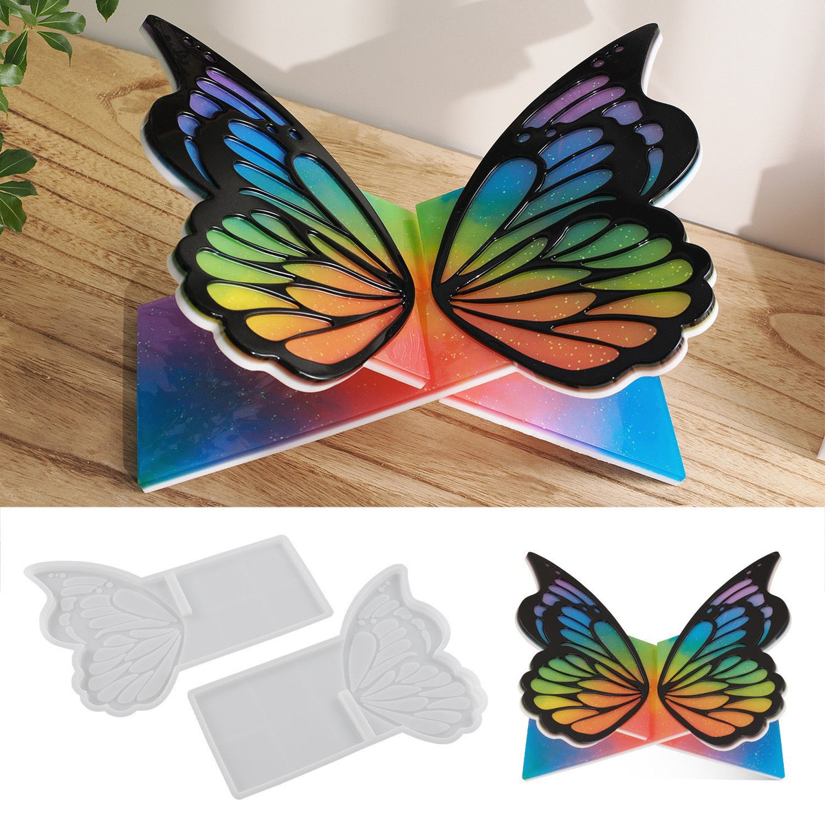 Butterfly Book Stand Holder Silicone Mold a09