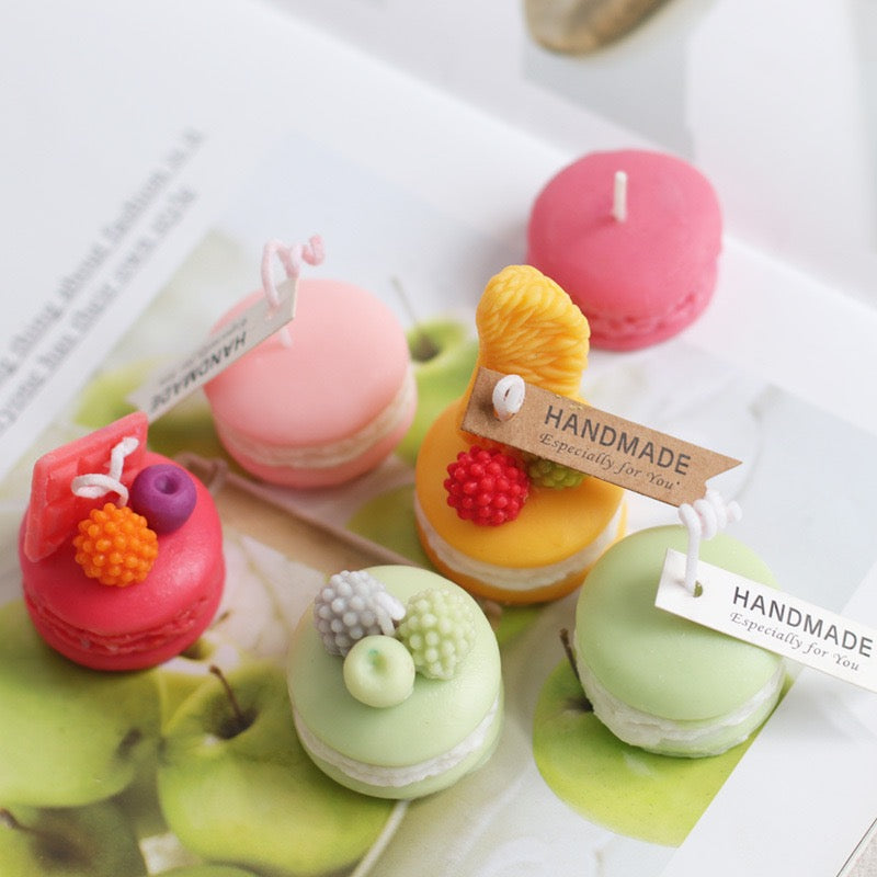 Macaron Dessert Candles Silicone Mold h011