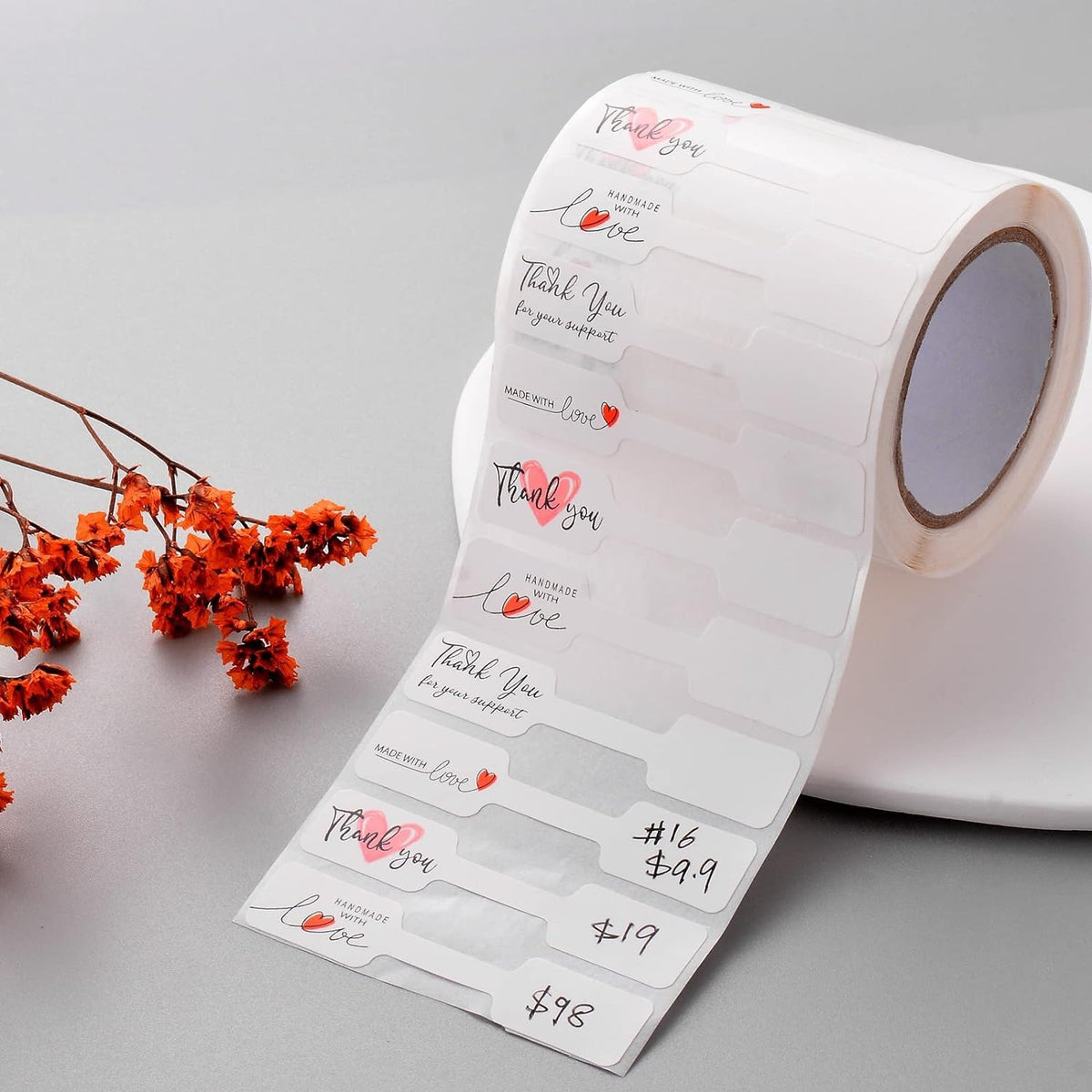 Jewelry Price Kraft Paper Handmade Sticker Labels