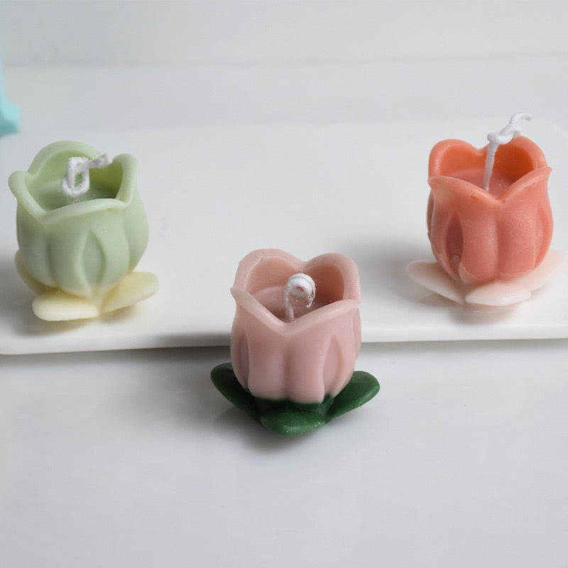 Mini Tulip Flower Candle Silicone Mold h06