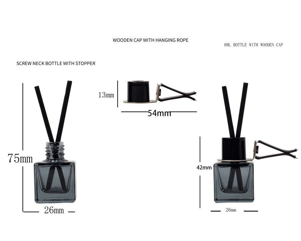 Fashionable Clip Car Diffuser Glass Bottle/Jar L09