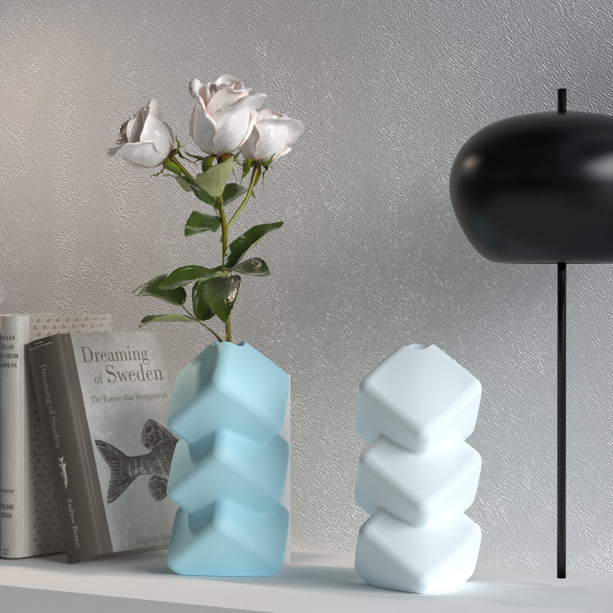 Oblique Block Vase Silicone Mold c012