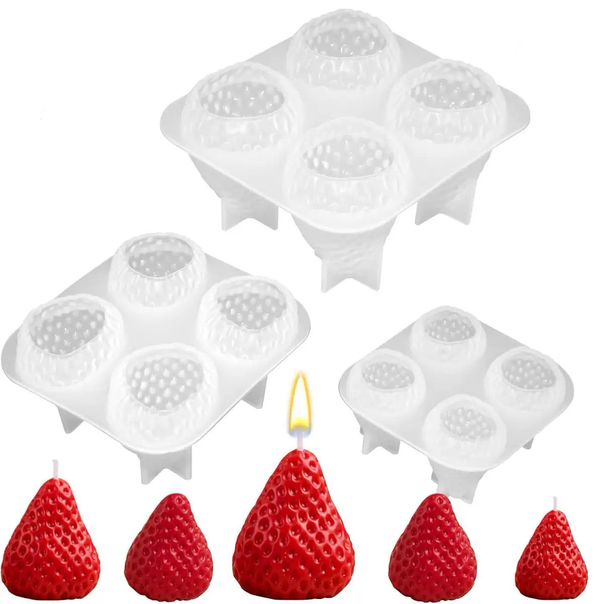 Strawberry Candle Silicone Mold