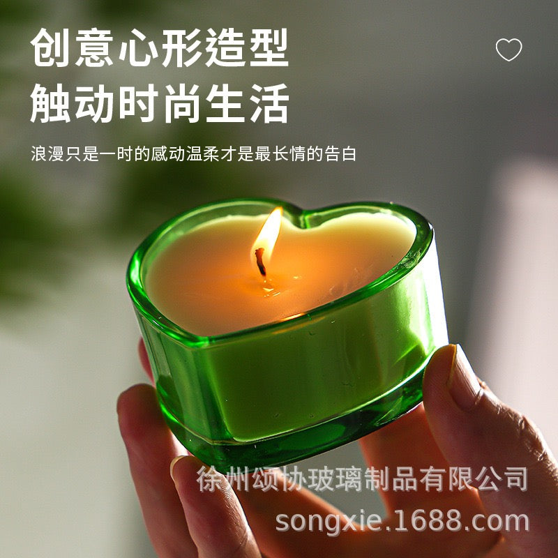 Love/Heart Candle Glass Jar