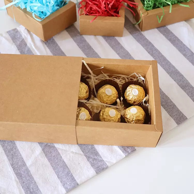 5pcs Kraft Paper Slide Drawer Box