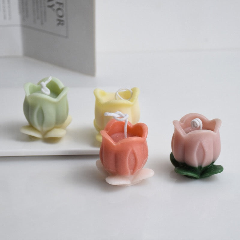 Mini Tulip Flower Candle Silicone Mold h06