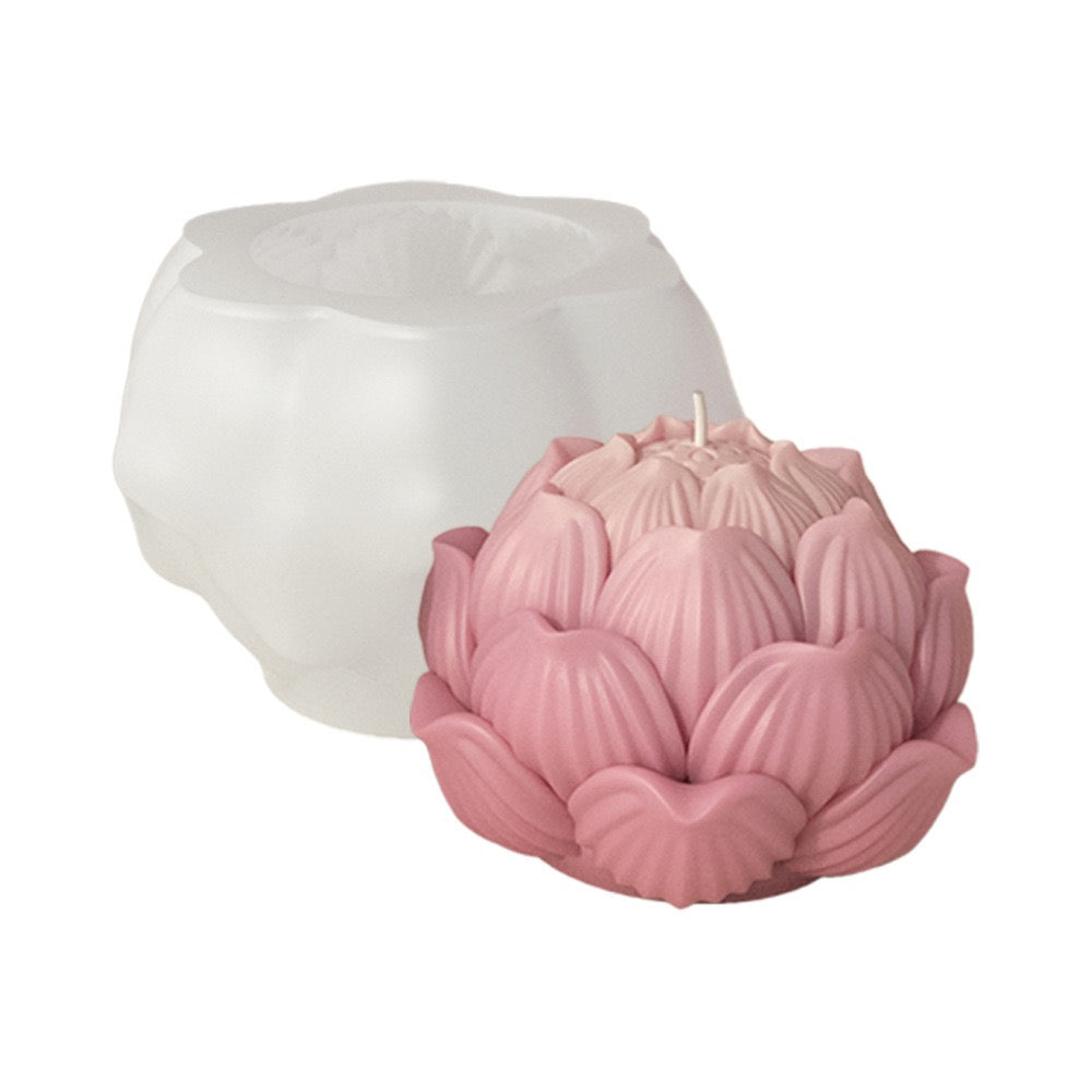 Lotus Flower Candle Silicone Mold h02