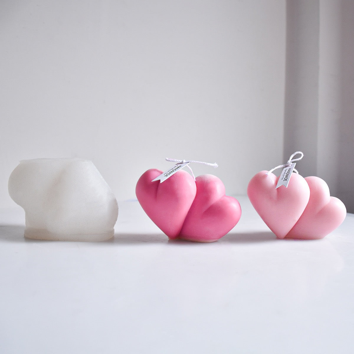 Joining Heart Candle Silicone Mold h03