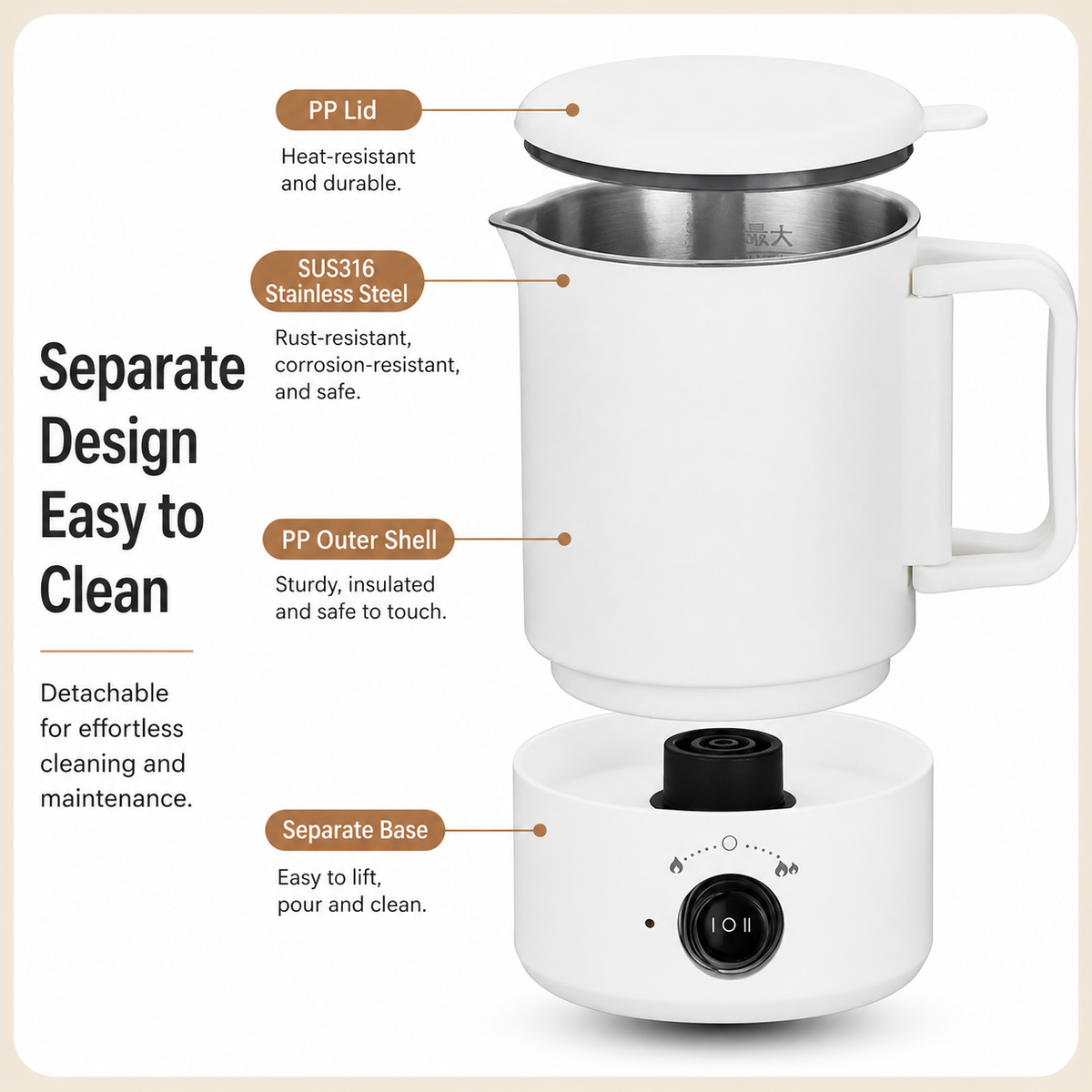 800ML Mini Electric Wax Melting Pot