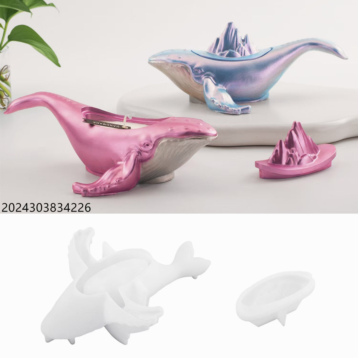 Whale Candle Bowl Silicone Mold i010