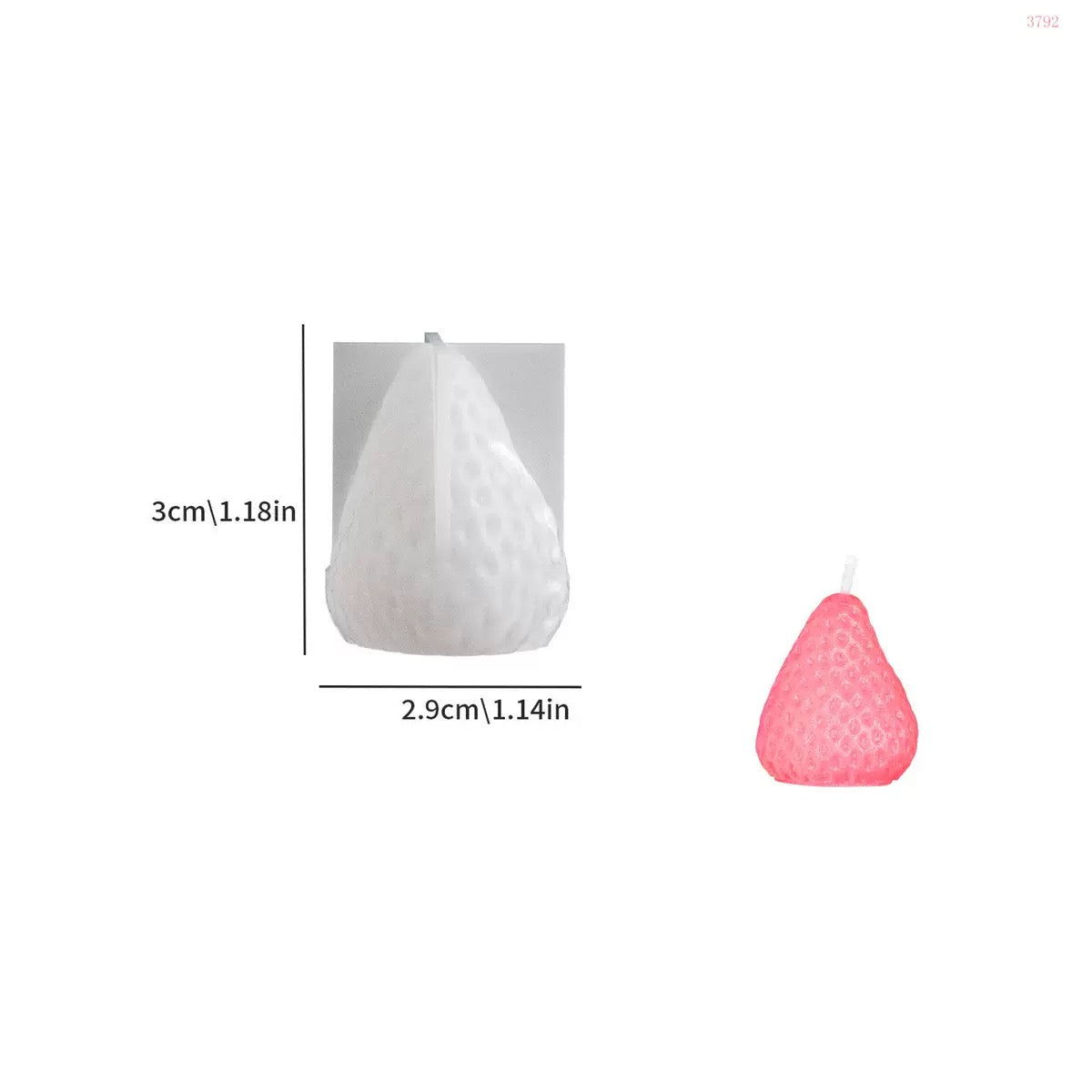 Strawberry Candle Silicone Mold