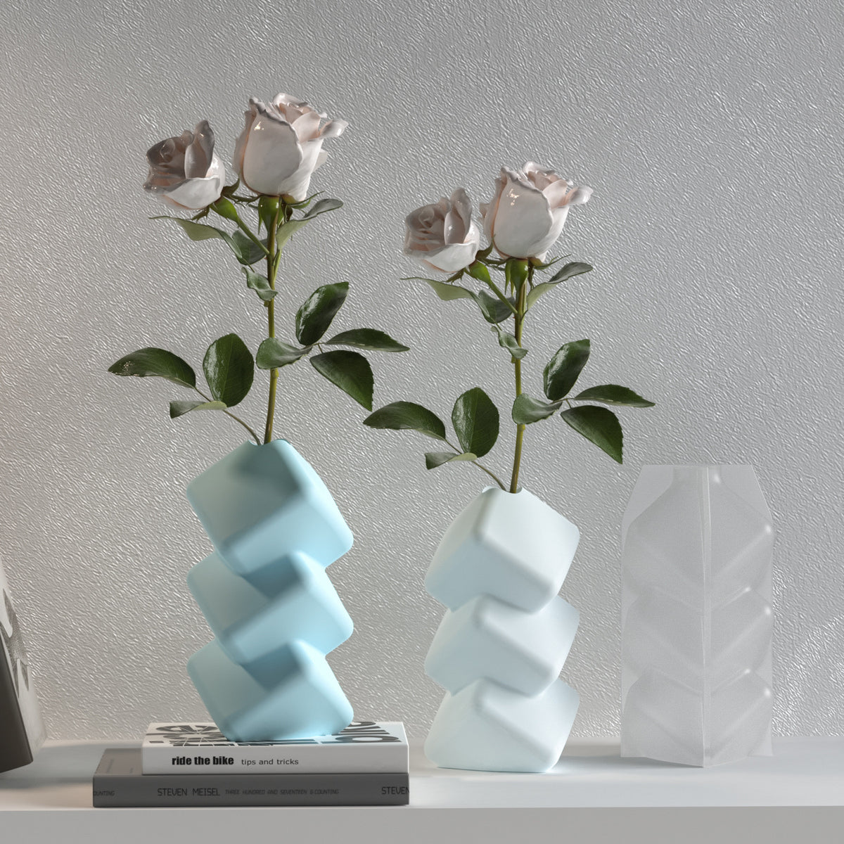 Oblique Block Vase Silicone Mold c012