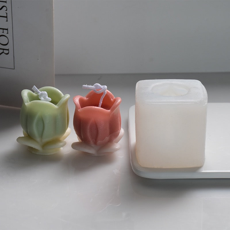 Mini Tulip Flower Candle Silicone Mold h06