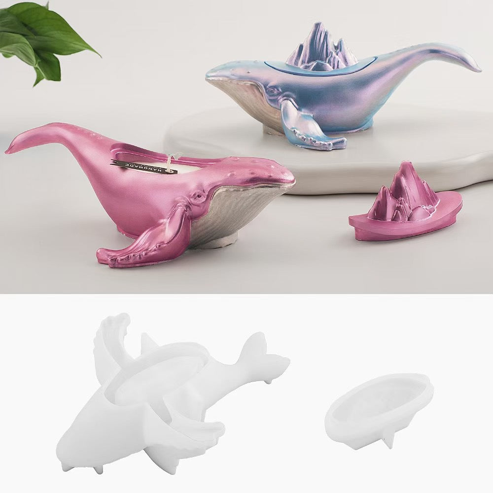Whale Candle Bowl Silicone Mold i010