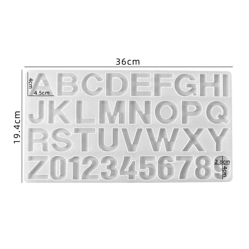 Alphabet Silicone Mold a01