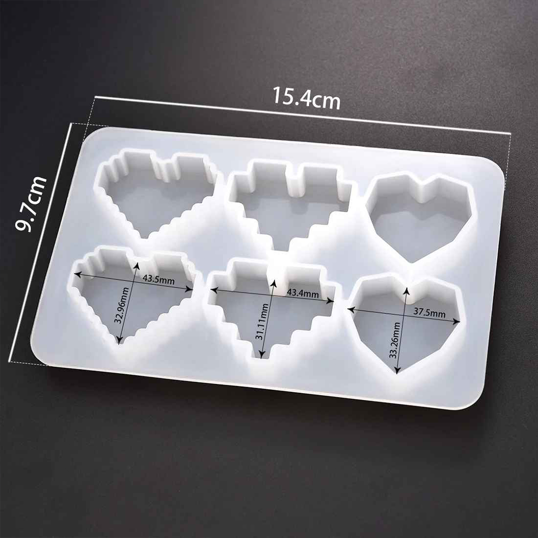 Heart Keychain Silicone Mold d03