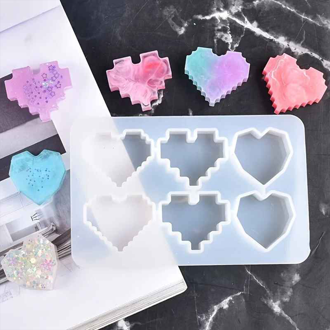 Heart Keychain Silicone Mold d03