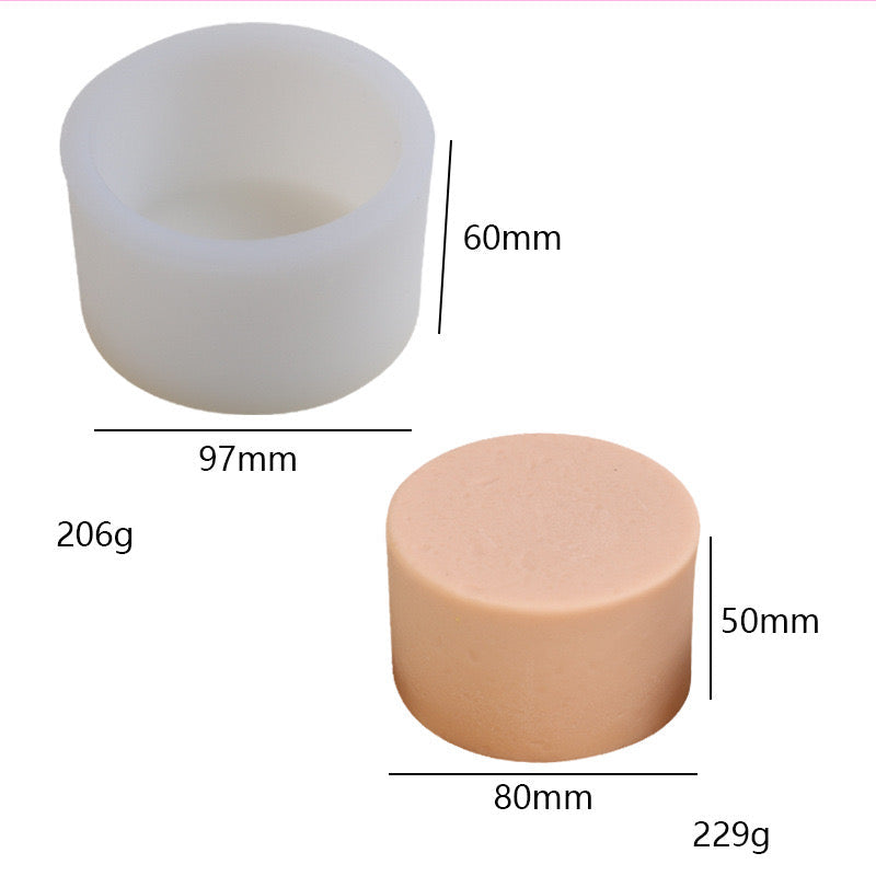 Round Cake Raspberry Candle Silicone Mold h014/h015