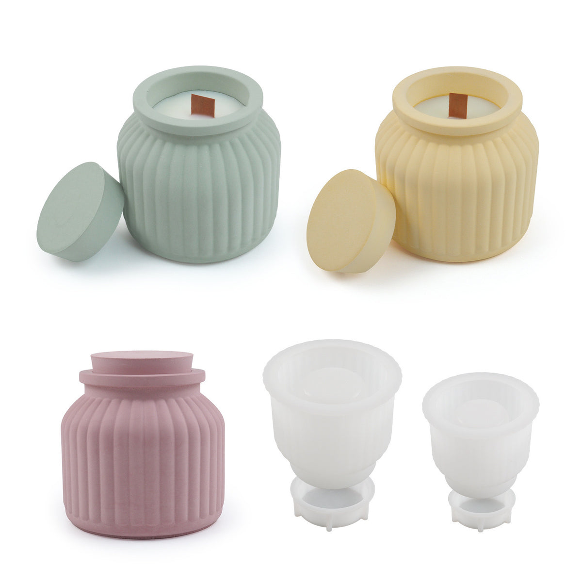 Candle Jar Silicone Mold d013