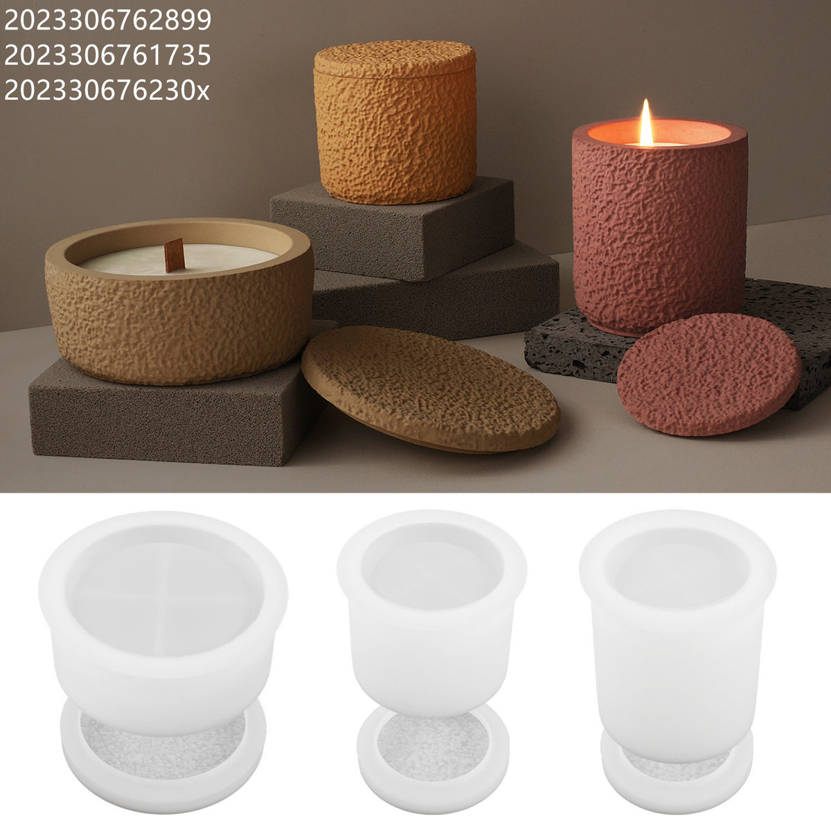 Candle Jar Silicone Mold b02