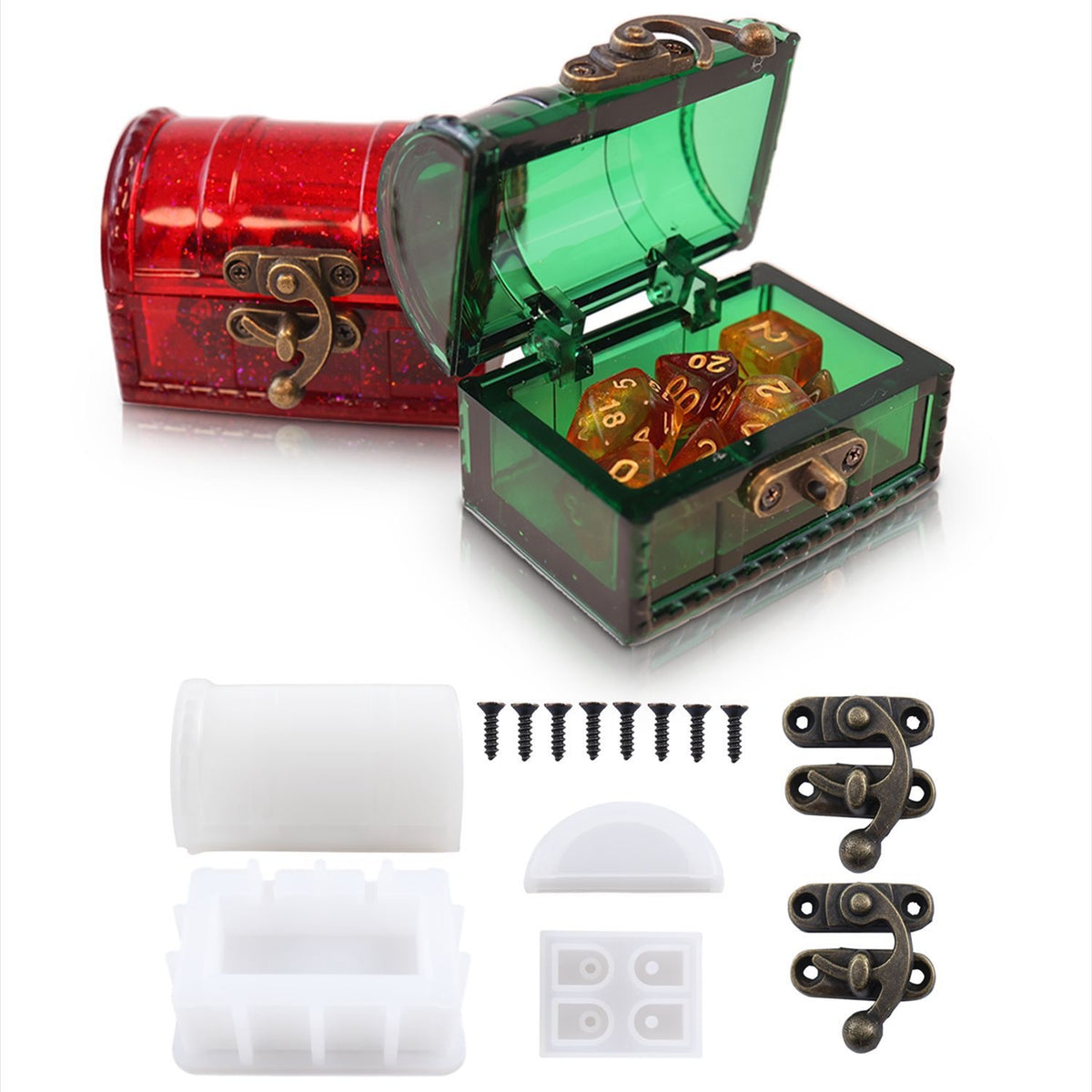 Treasure Chest Silicone Storage Mold f02