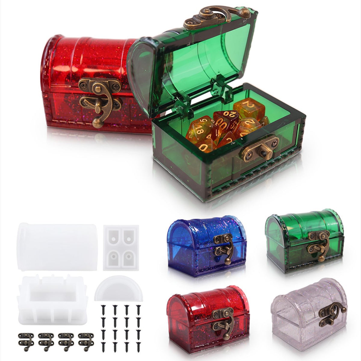 Treasure Chest Silicone Storage Mold f02