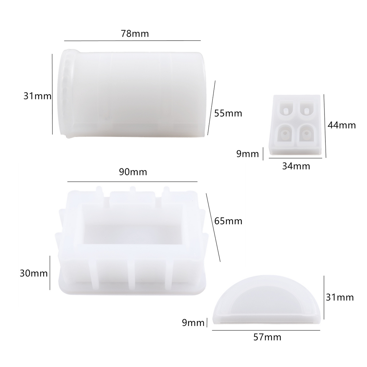 Treasure Chest Silicone Storage Mold f02